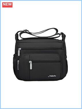 Womens Nylon Waterproof Crossbody Bag Multi Pocket Shoulder Purse